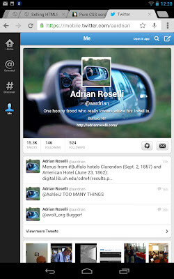 Screen capture of new Twitter header on mobile browser (Chrome on Nexus 7).