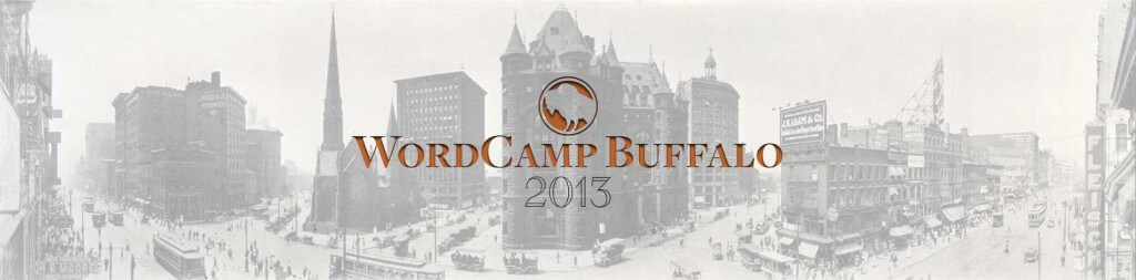 Official 2013 WordCamp Buffalo banner.